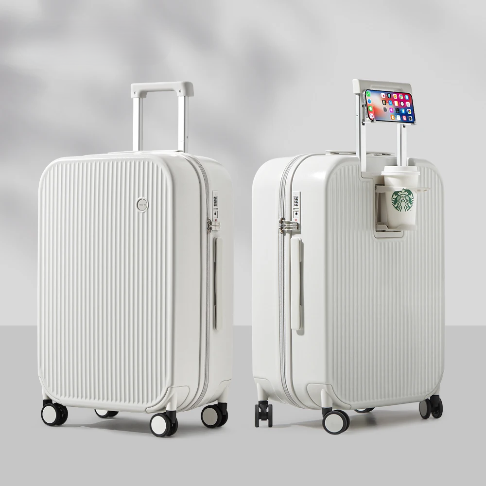 Hard-shell suitcase – Lyon-White-S (42 L)-Nora Luxe