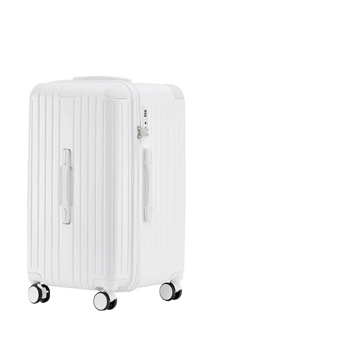 Hard shell suitcase – Milano Voyager-White-S (39 L)-Nora Luxe
