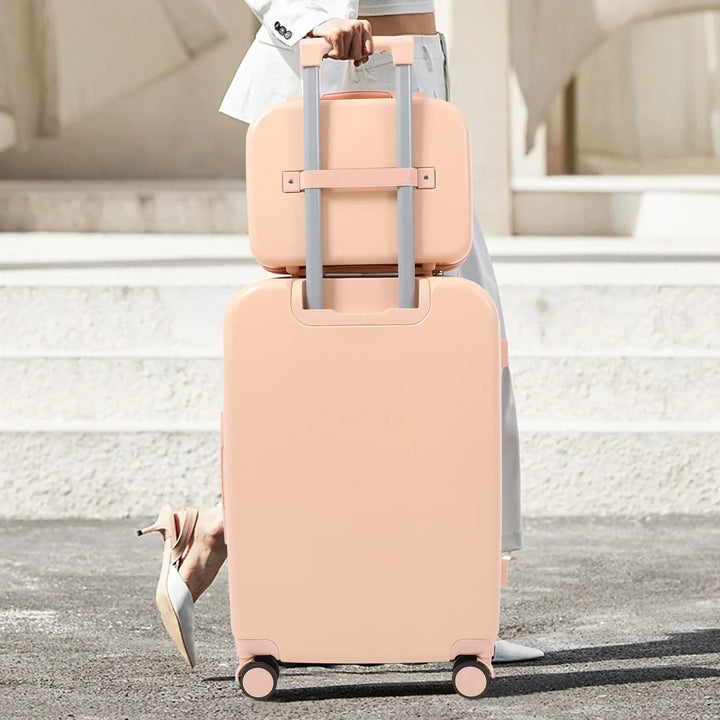 Hard shell suitcase set – Vienna Duo-Green-Nora Luxe