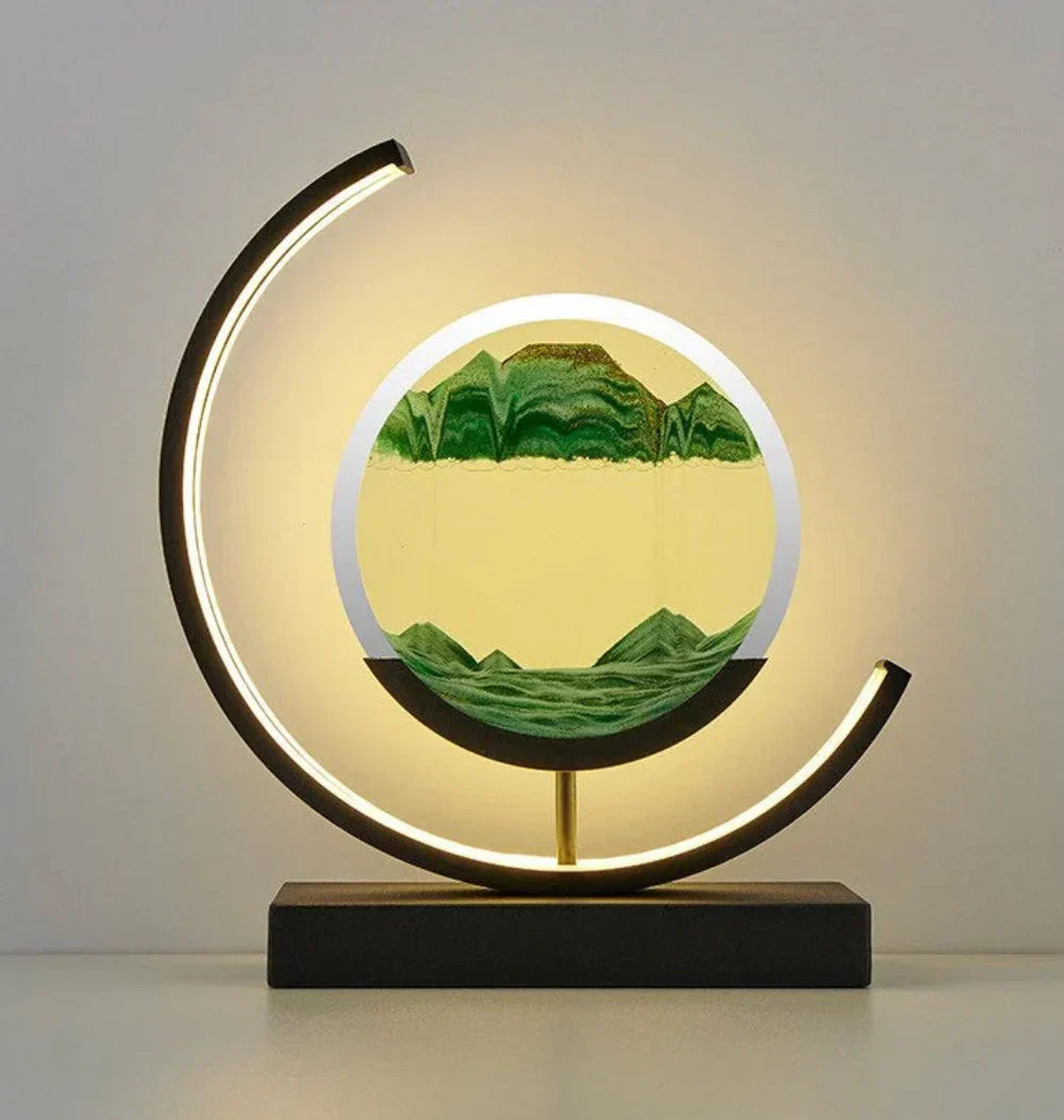 Harmony Sand Landscape Lamp - Serenova-Black/Green-Nora Luxe