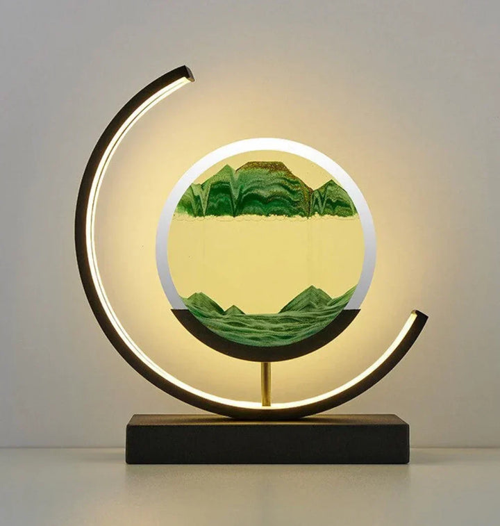 Harmony Sand Landscape Lamp - Serenova-Black/Green-Nora Luxe