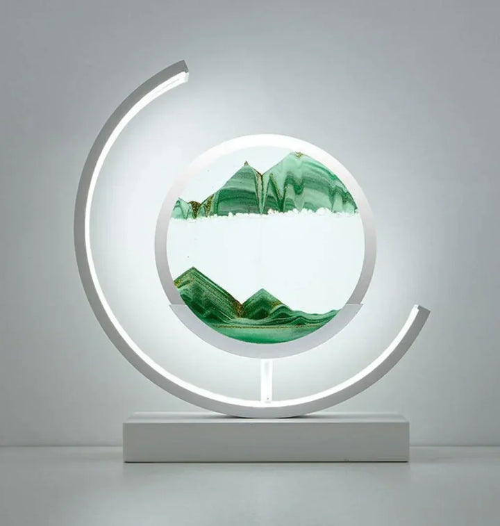 Harmony Sand Landscape Lamp - Serenova-White/Green-Nora Luxe