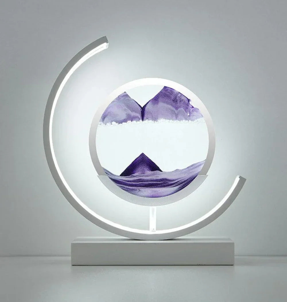 Harmony Sand Landscape Lamp - Serenova-White/Purple-Nora Luxe