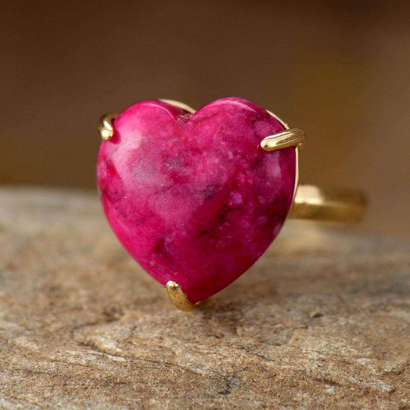 Healing Heart Gemstone Ring - Selena-Jade-Nora Luxe