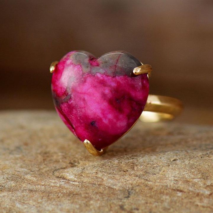 Healing Heart Gemstone Ring - Selena-Jade-Nora Luxe