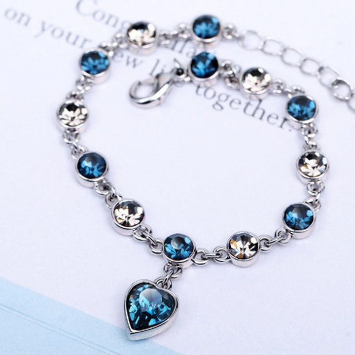 Heart of the Ocean Crystal Bracelet-Nora Luxe