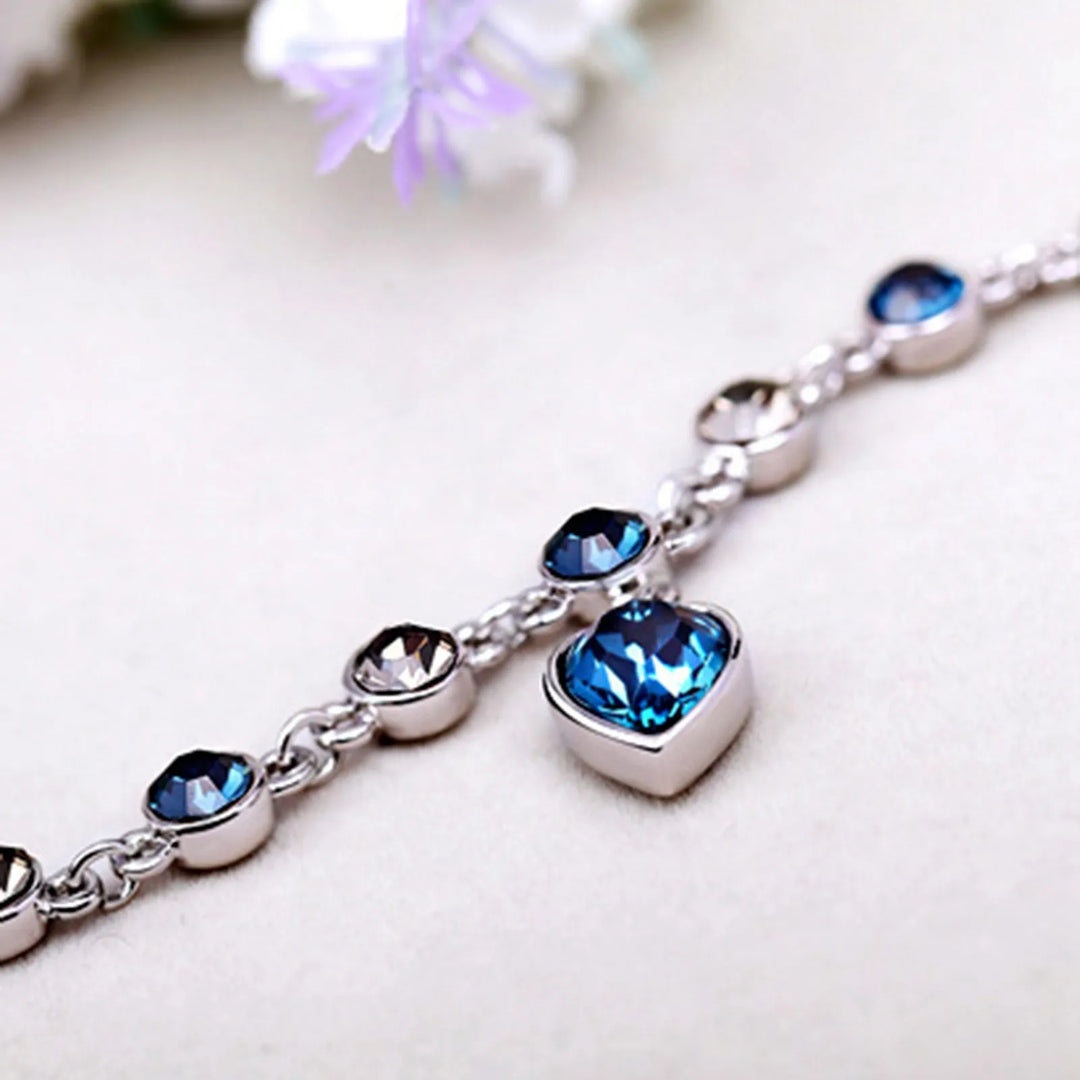 Heart of the Ocean Crystal Bracelet-Nora Luxe