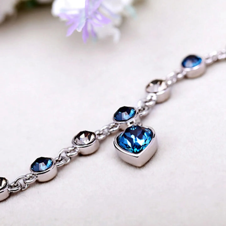 Heart of the Ocean Crystal Bracelet-Nora Luxe