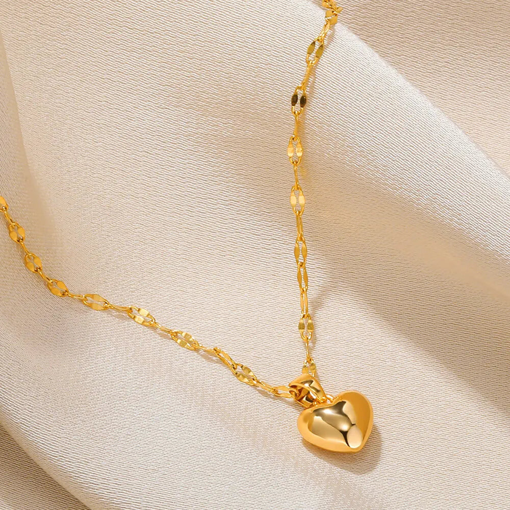 Heart Pendant Necklace | Elegant Jewellery for Women-Concave Heart-Nora Luxe