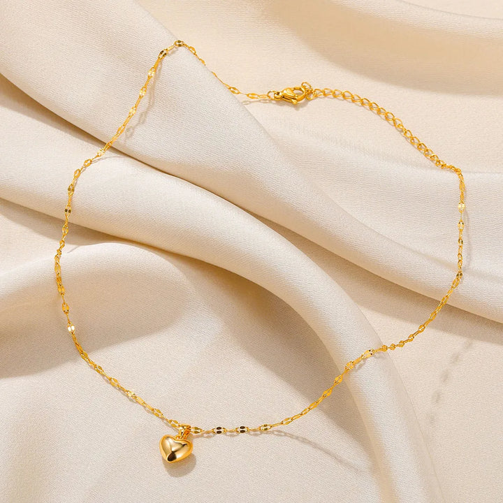 Heart Pendant Necklace | Elegant Jewellery for Women-Concave Heart-Nora Luxe