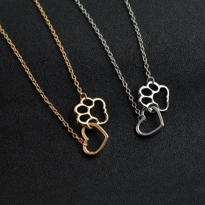 Heartwarming Necklace for Animal Lovers - PawHeart-Gold-Nora Luxe