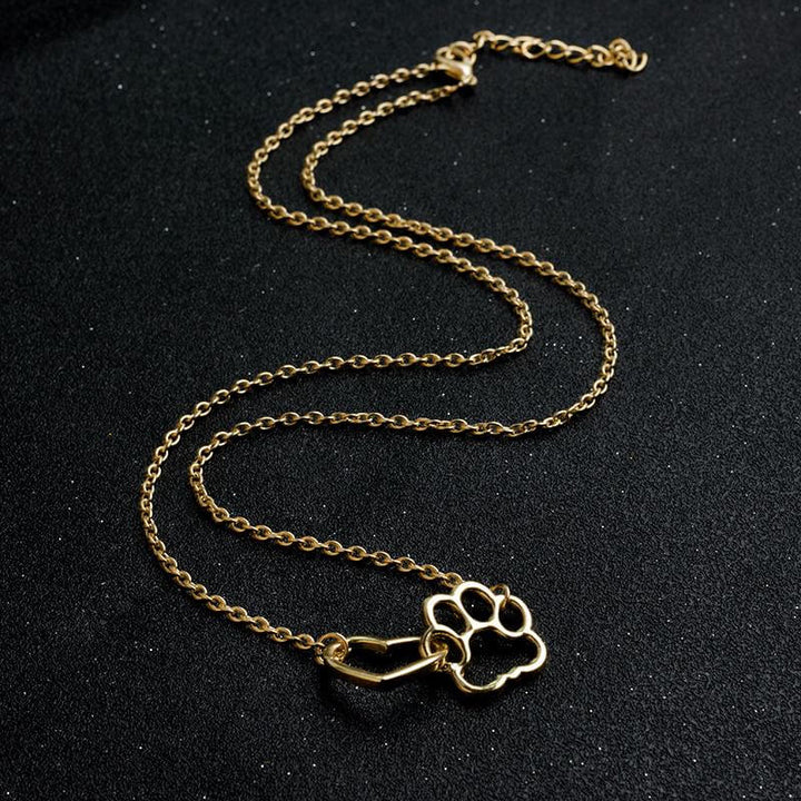 Heartwarming Necklace for Animal Lovers - PawHeart-Gold-Nora Luxe