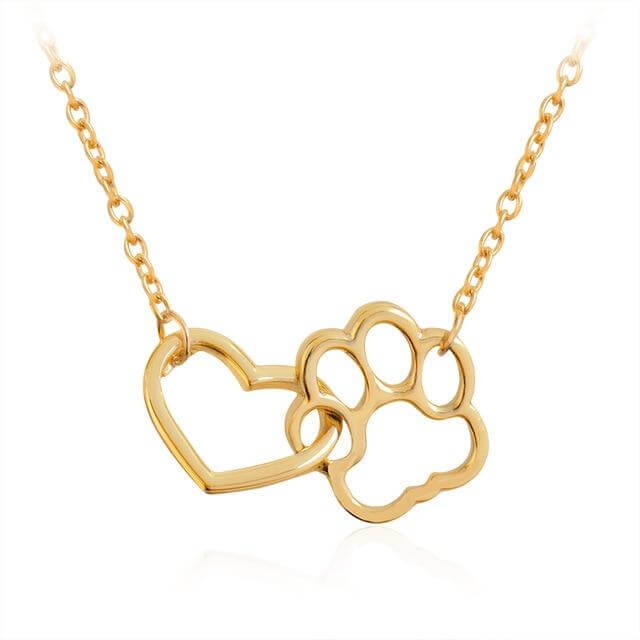 Heartwarming Necklace for Animal Lovers - PawHeart-Gold-Nora Luxe