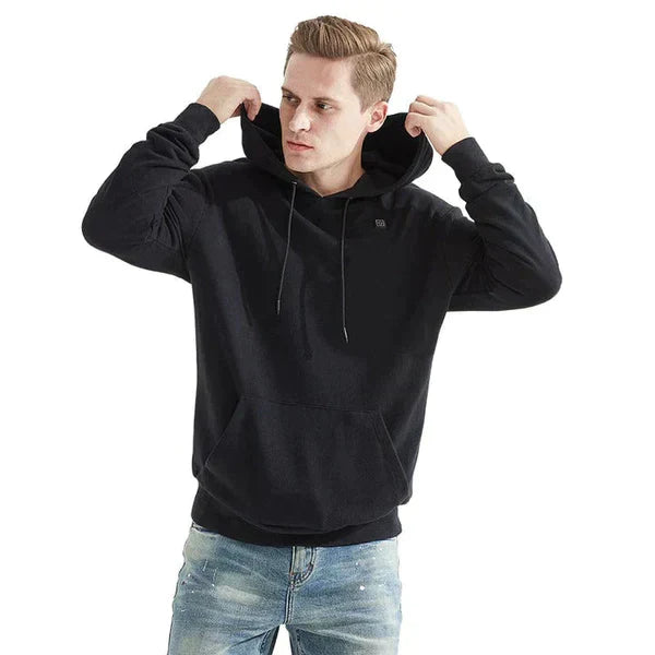 Heated Unisex Hoodie - ThermaHoodie-Gray-S-Nora Luxe