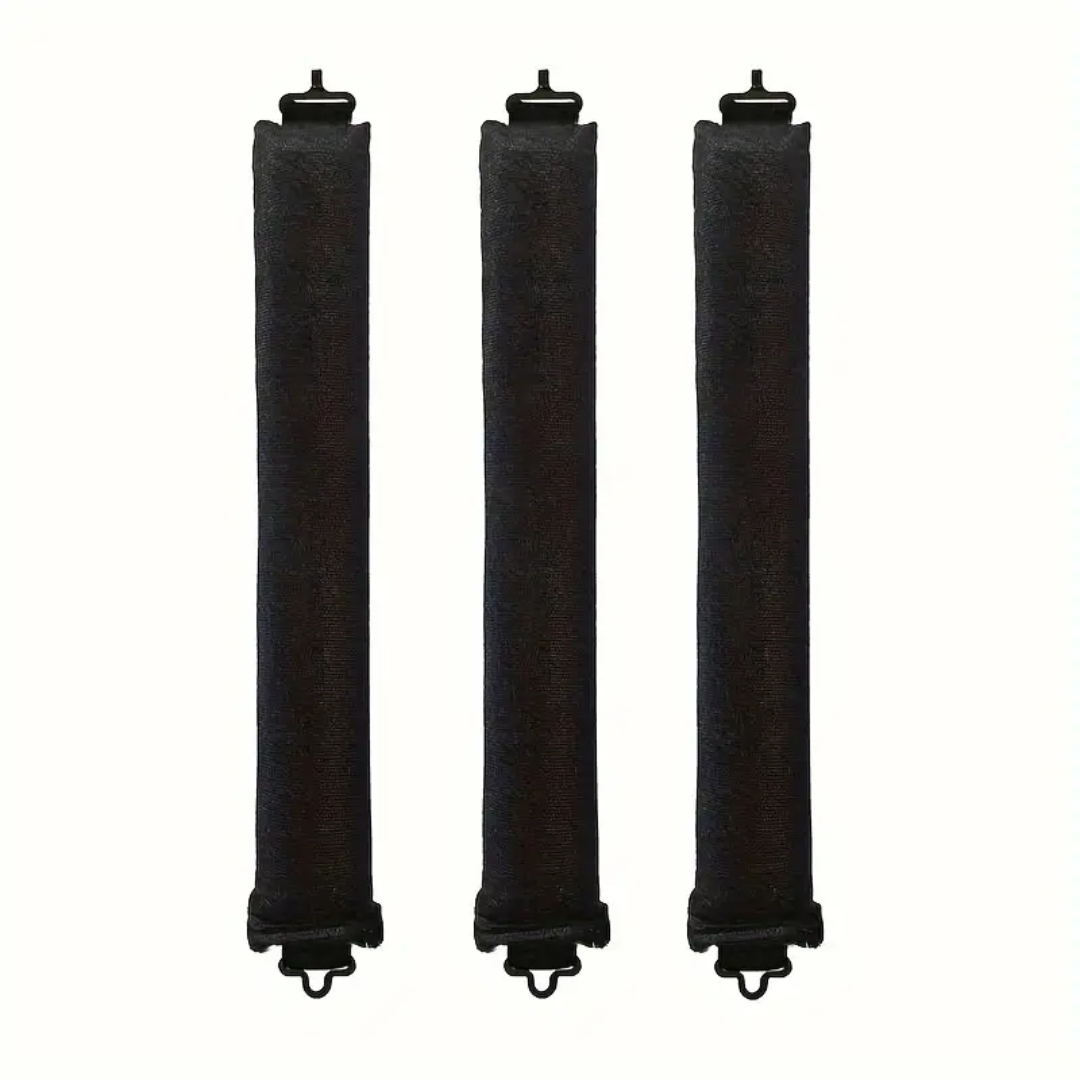 Heatless Hair Curler Set - Soft Curls While You Sleep-Black-3 pieces-Nora Luxe