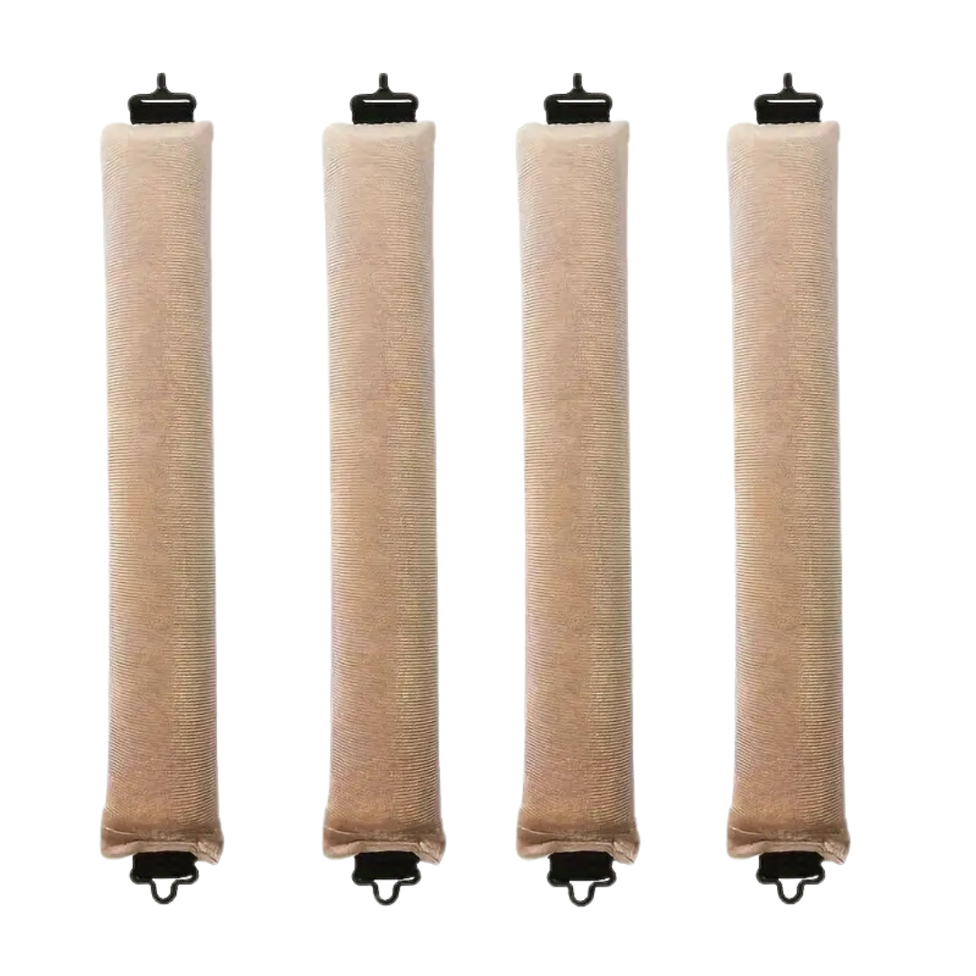 Heatless Hair Curler Set - Soft Curls While You Sleep-Khaki-4 pieces-Nora Luxe