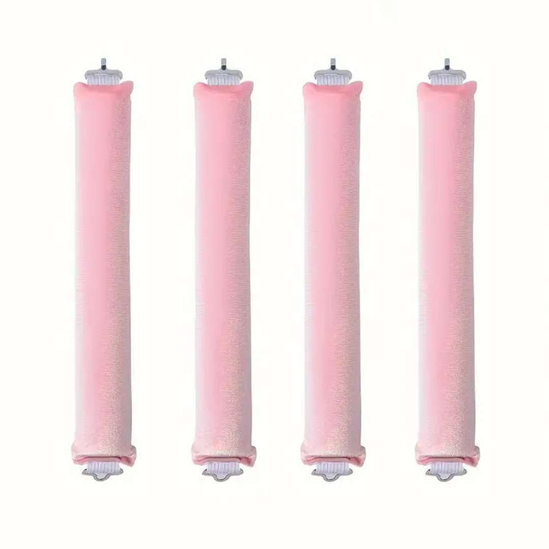 Heatless Hair Curler Set - Soft Curls While You Sleep-Pink-4 pieces-Nora Luxe