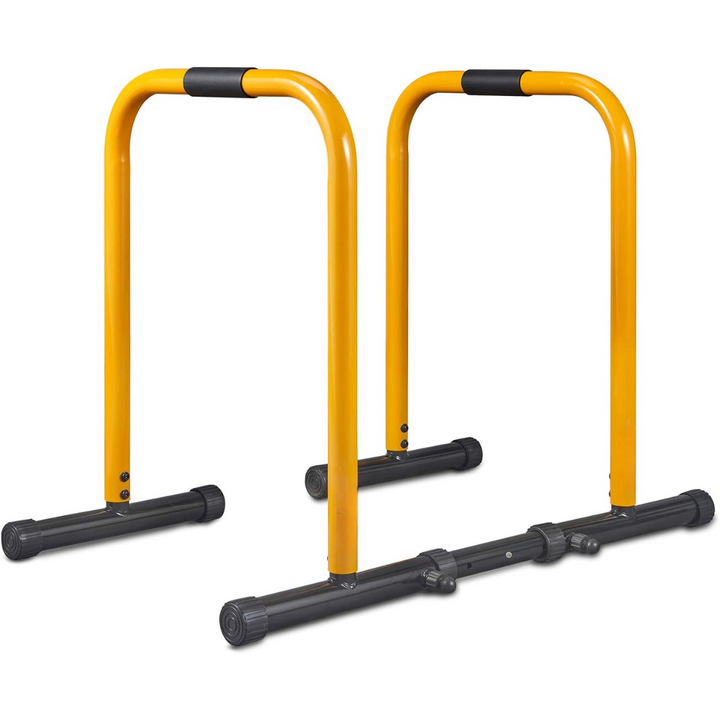 Heavy Dip Station & Push-up Stand for Home Fitness-Yellow-Nora Luxe