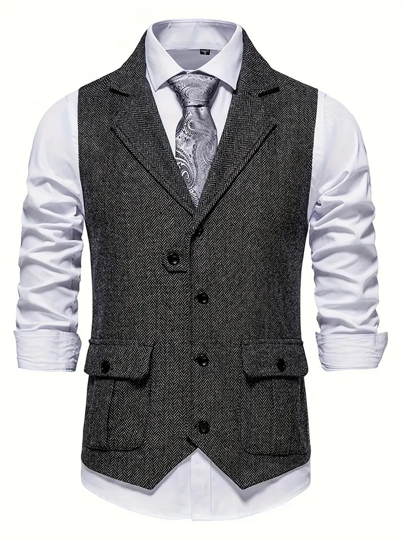 Herringbone Blazer for Men - Niklas-Gray-S-Nora Luxe