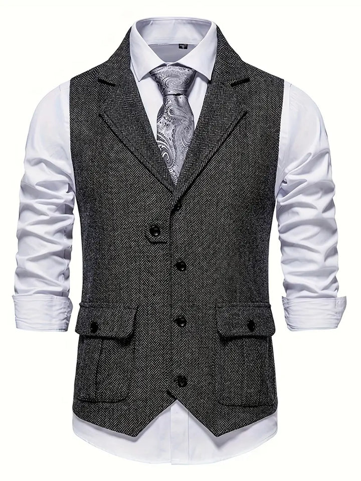 Herringbone Blazer for Men - Niklas-Gray-S-Nora Luxe