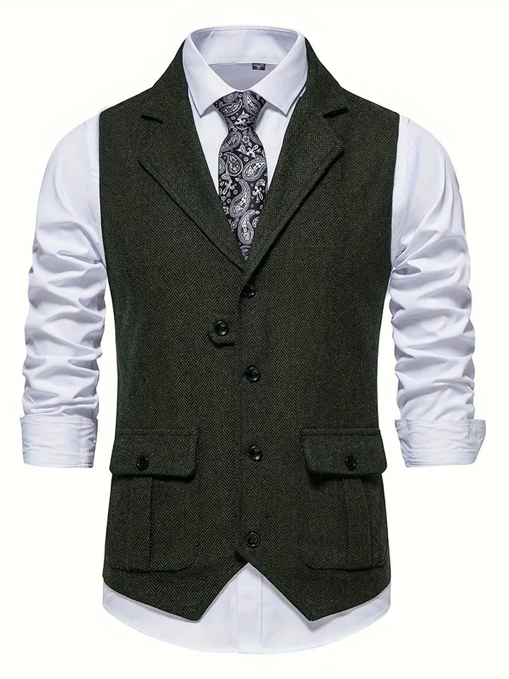Herringbone Blazer for Men - Niklas-Green-S-Nora Luxe