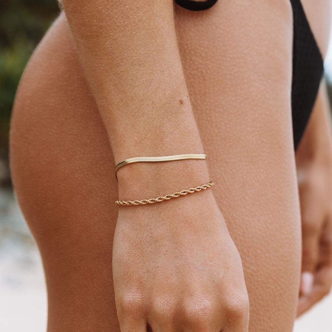 Herringbone Bracelet - Lana-Gold-Nora Luxe