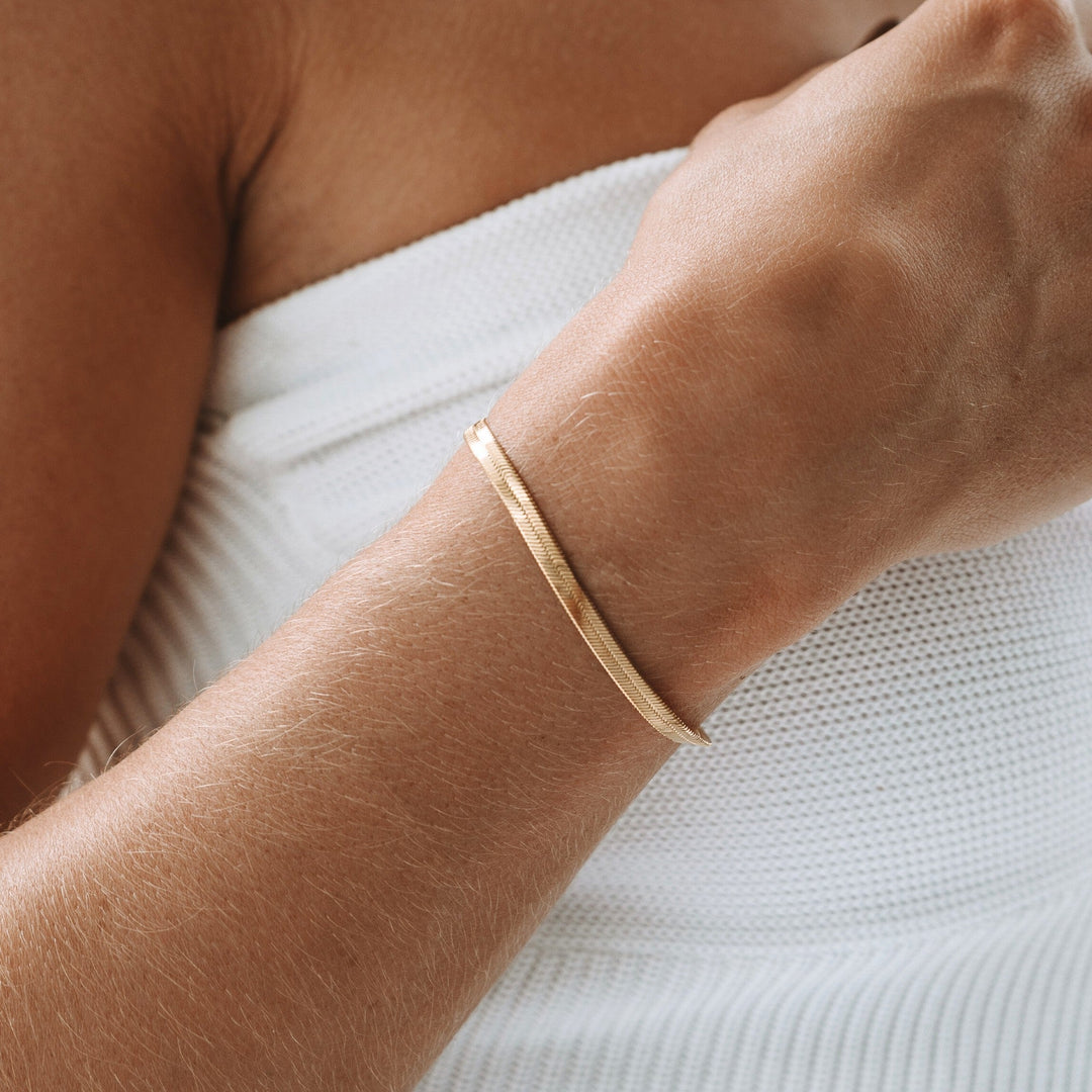 Herringbone Bracelet - Lana-Gold-Nora Luxe