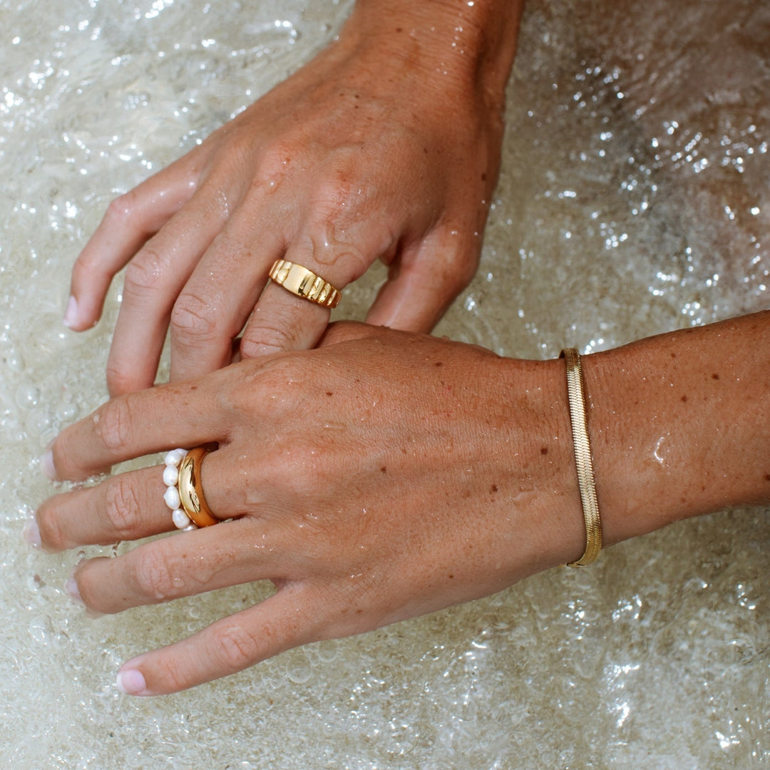 Herringbone Bracelet - Lana-Gold-Nora Luxe