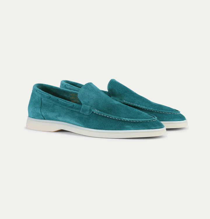 High-quality leather loafers for men - Ricardo-Dark Turquoise-3.5-Nora Luxe