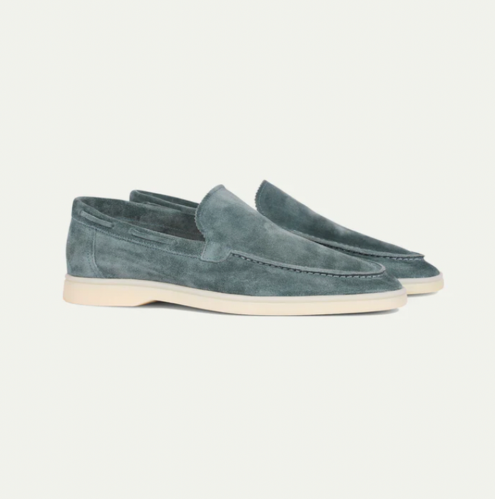 High-quality leather loafers for men - Ricardo-Light Turquoise-3.5-Nora Luxe