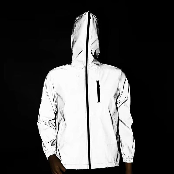 High-Reflective and Waterproof Unisex Rain Jacket - LumiSafe-S-Nora Luxe