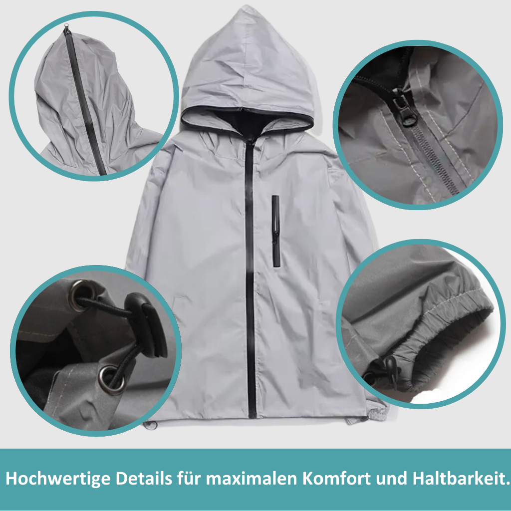 High-Reflective and Waterproof Unisex Rain Jacket - LumiSafe-S-Nora Luxe