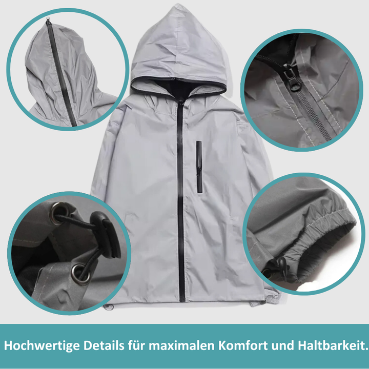High-Reflective and Waterproof Unisex Rain Jacket - LumiSafe-S-Nora Luxe