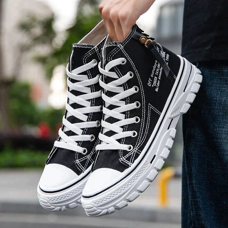 High Sneakers for Men - Viggo FlexCity-Black-6-Nora Luxe