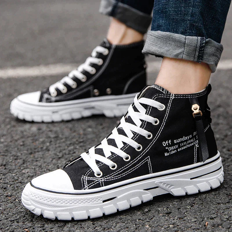 High Sneakers for Men - Viggo FlexCity-White-6-Nora Luxe