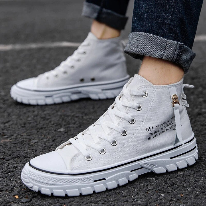 High Sneakers for Men - Viggo FlexCity-White-6-Nora Luxe