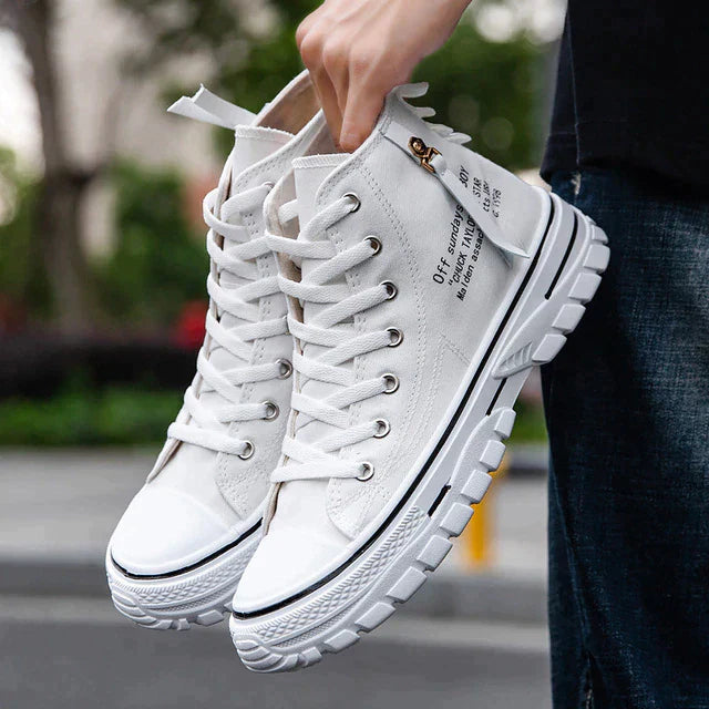 High Sneakers for Men - Viggo FlexCity-White-6-Nora Luxe