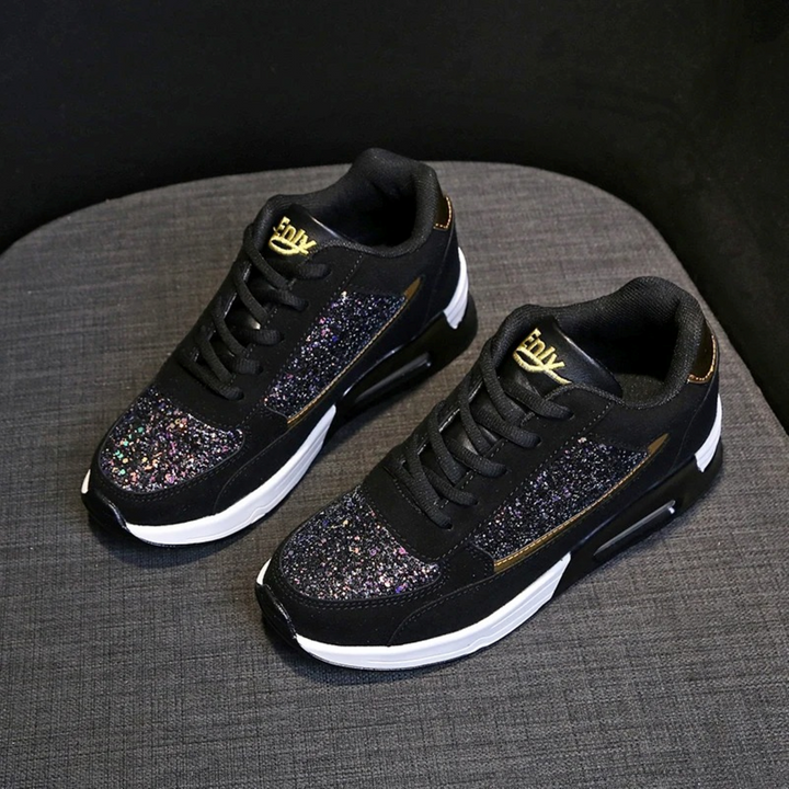 High Top Orthopaedic Women's Sneakers - ComfortStep-Black-2.5-Nora Luxe