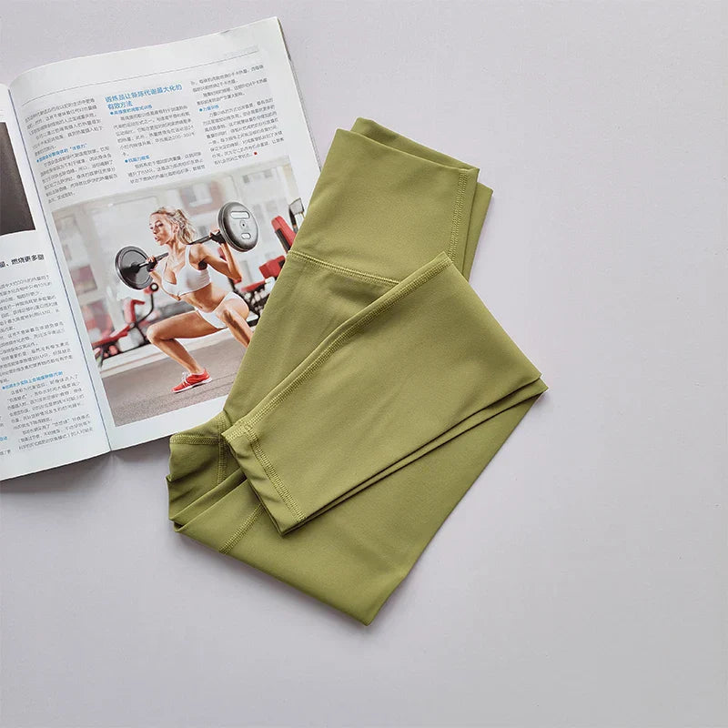 High Waist Hip Lift Yoga Legging - Aria-Green-S-Nora Luxe