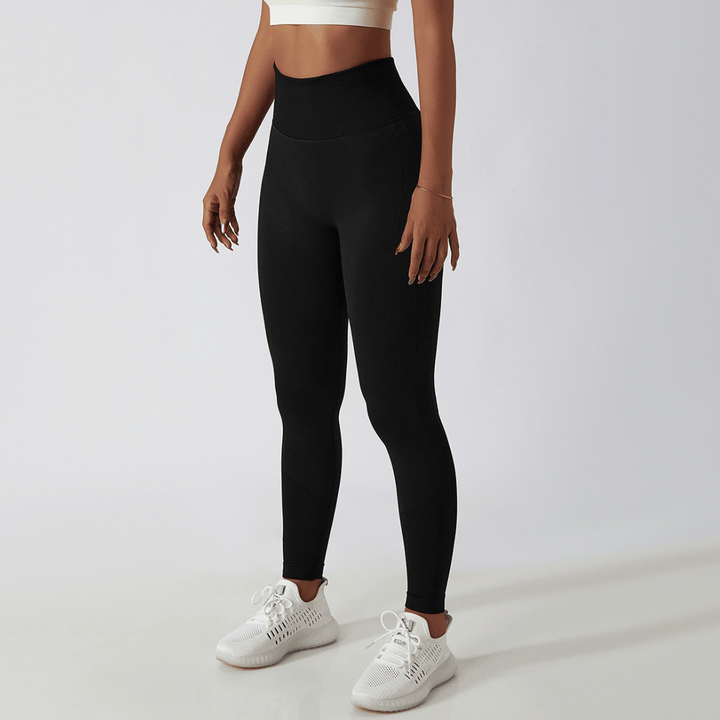 High Waist Ladies' Sports Leggings – FlexFit-Black-S-The Livary