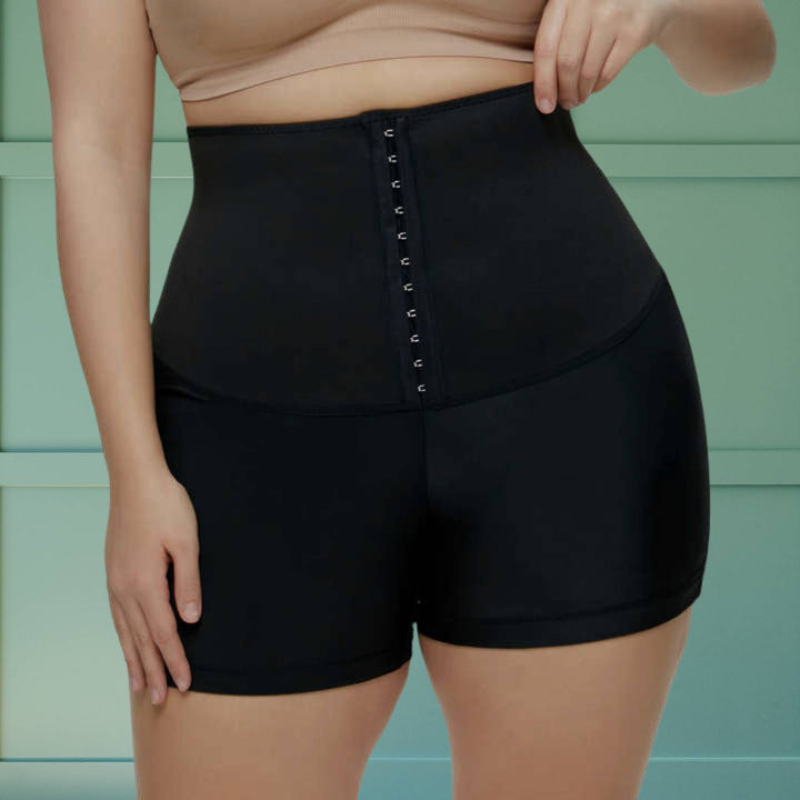 High Waist Sauna Sweatpants with Waist Trainer - SweatSculpt-Black/Blue-S-Nora Luxe