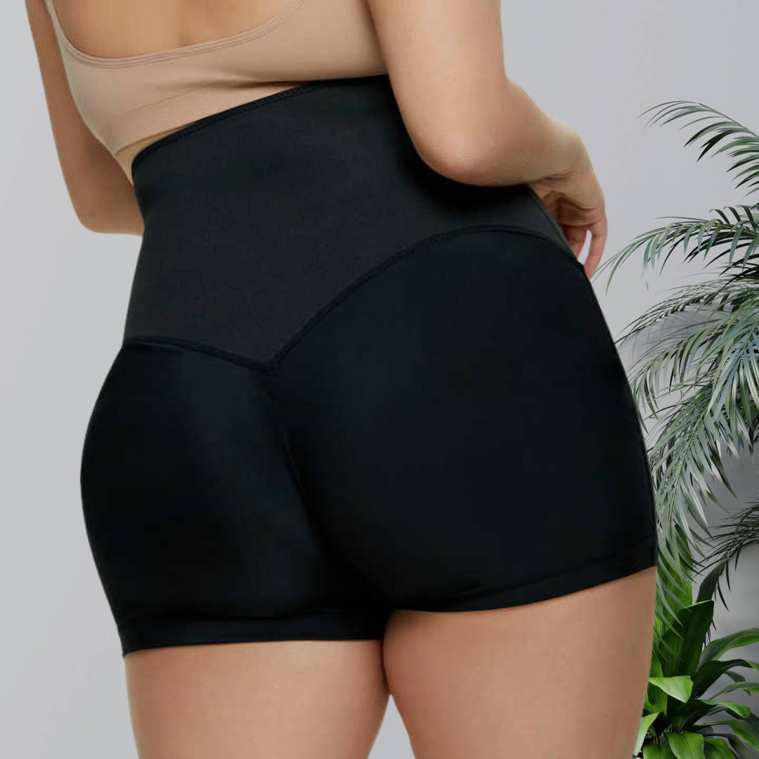 High Waist Sauna Sweatpants with Waist Trainer - SweatSculpt-Black/Blue-S-Nora Luxe