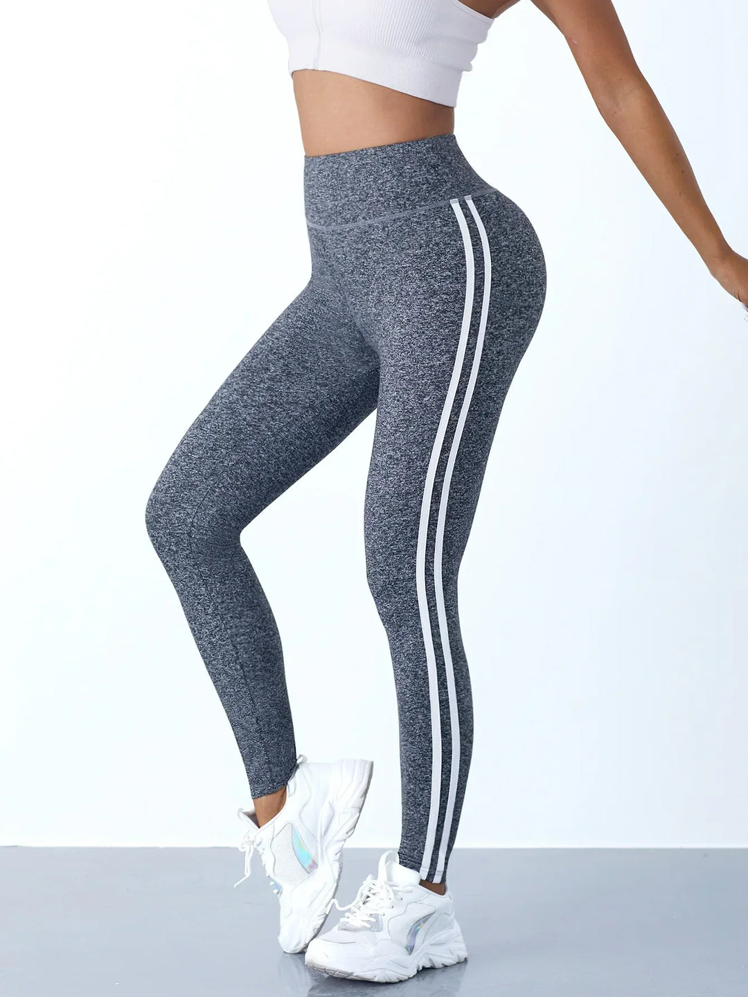 High Waist Yoga Legging - Mila-Grey-S-Nora Luxe