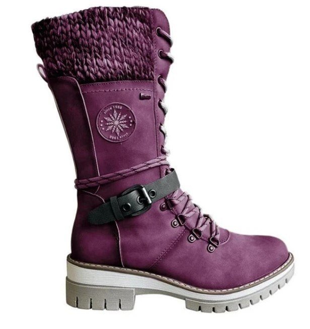 High Women's Boots with Orthopedic Sole - Amelia-Purple-3.0-Nora Luxe