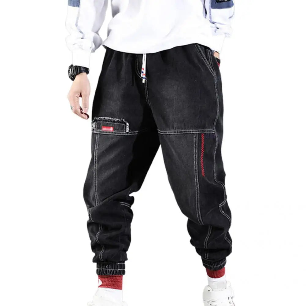 Hiphop Cargo Trousers for Men - Jesse-Light Blue-M-Nora Luxe