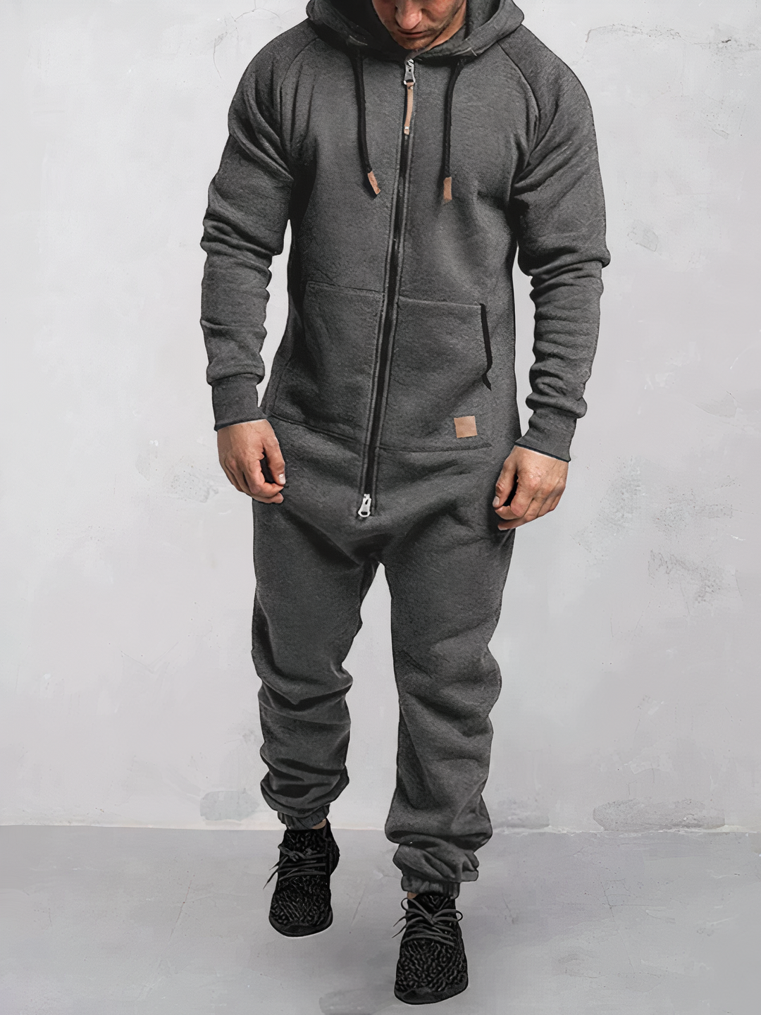 Hoodie Tracksuit for Men - EliteTrack-Gray-S-Nora Luxe