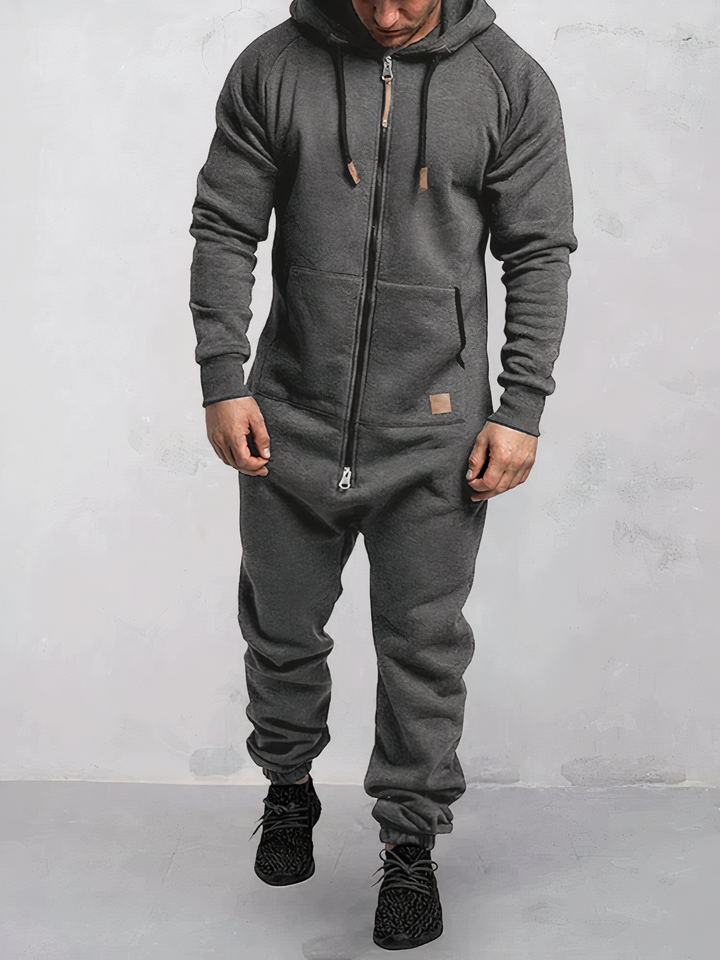 Hoodie Tracksuit for Men - EliteTrack-Gray-S-Nora Luxe