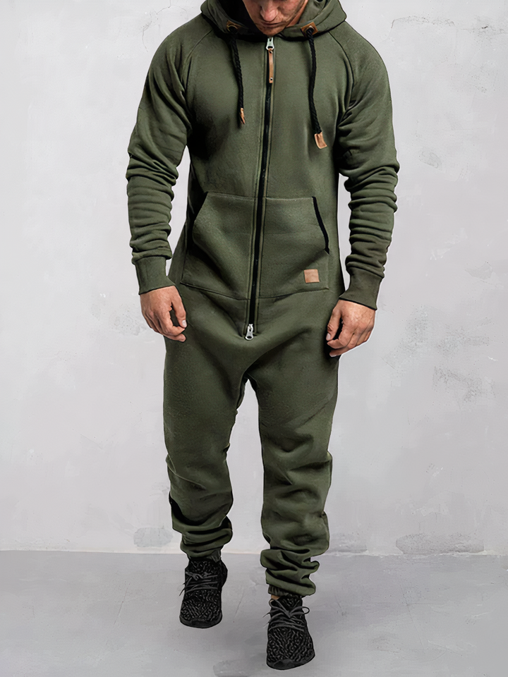 Hoodie Tracksuit for Men - EliteTrack-Green-S-Nora Luxe