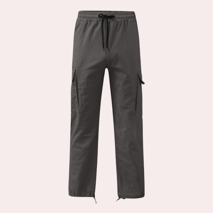 Howard - Casual Cargo Trousers for Men-Gray-S-Nora Luxe