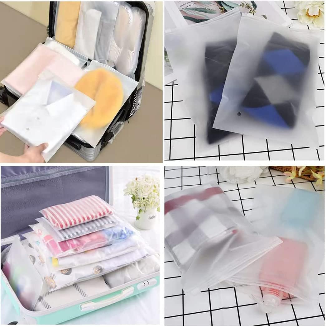 Resealable Frosted Zip Bags – 40-Pack Clothing Storage Sleeves with Vent Holes (Buy 1, Take 1 FREE)